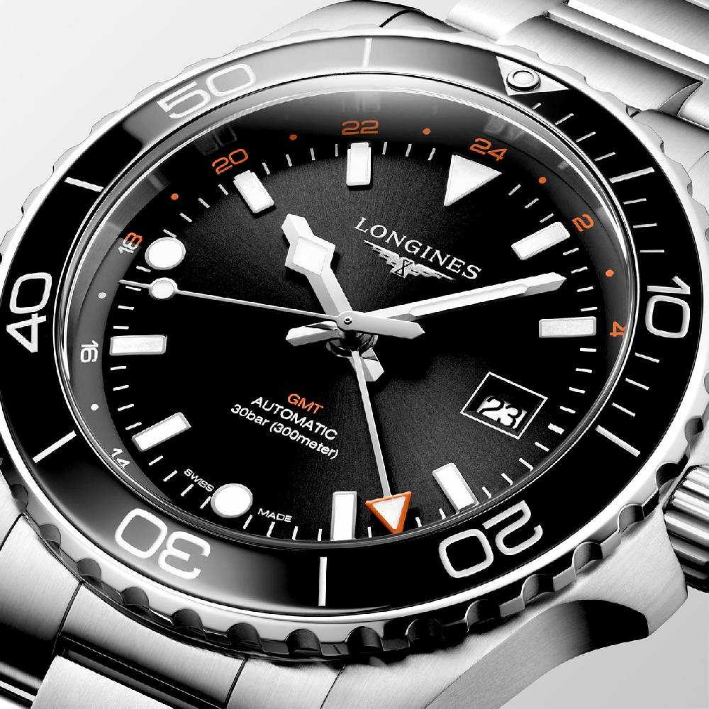 Longines Herrenuhr Hydroconquest GMT L38904566 Große Rabatte