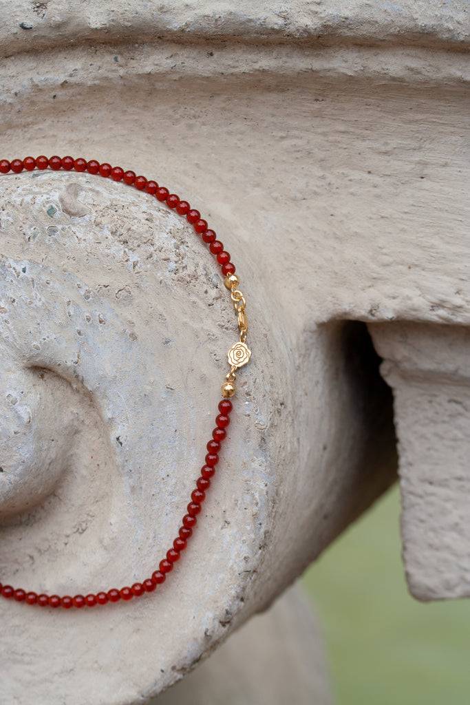 JUKSEREI ROSE CARNELIAN NECKLACE Zeitbegrenzte Promotion