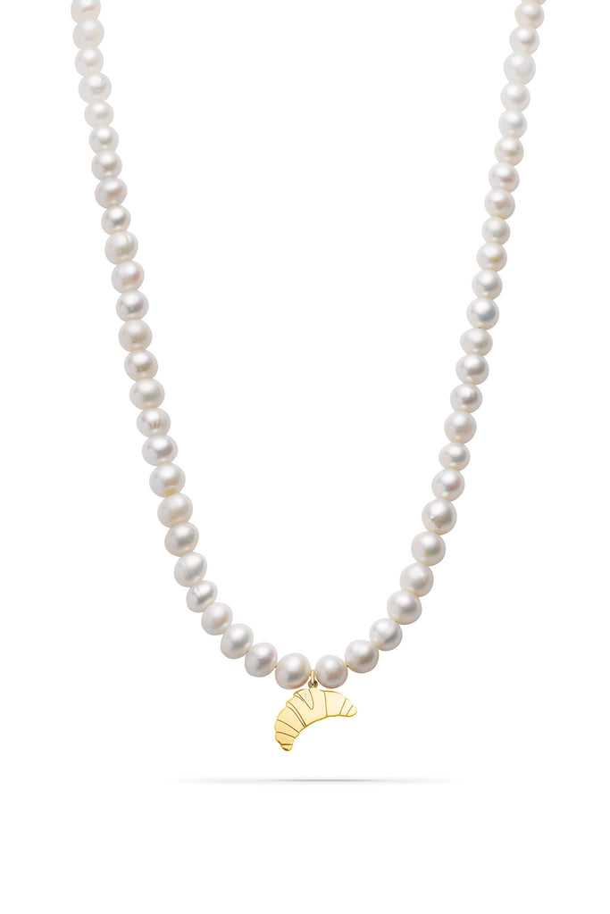 JUKSEREI CROISSANT PEARL NECKLACE Super Rabatt
