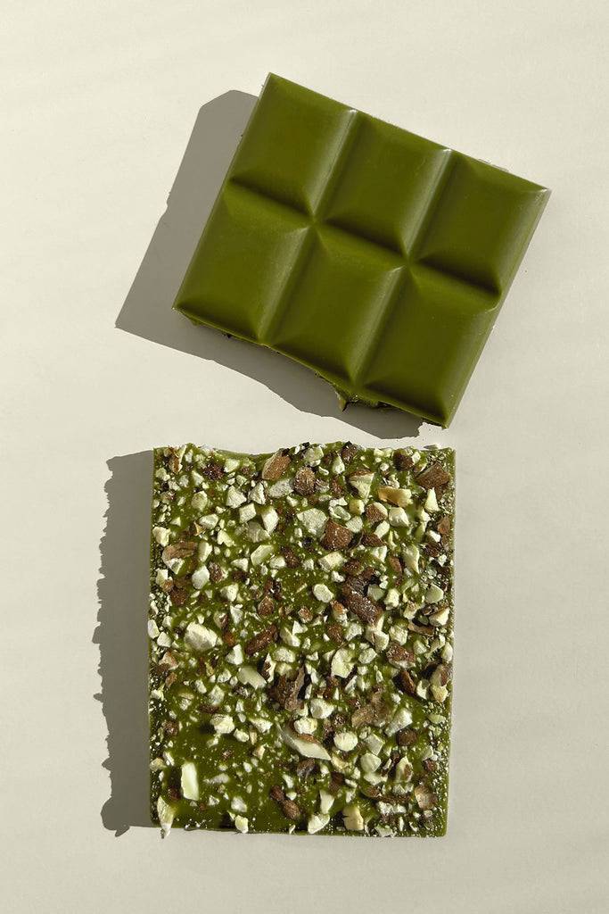 JUKSEREI HEALTH BAR · ORGANIC MATCHA CHOCOLATE ROASTED ALMONDS Großer Ausverkauf