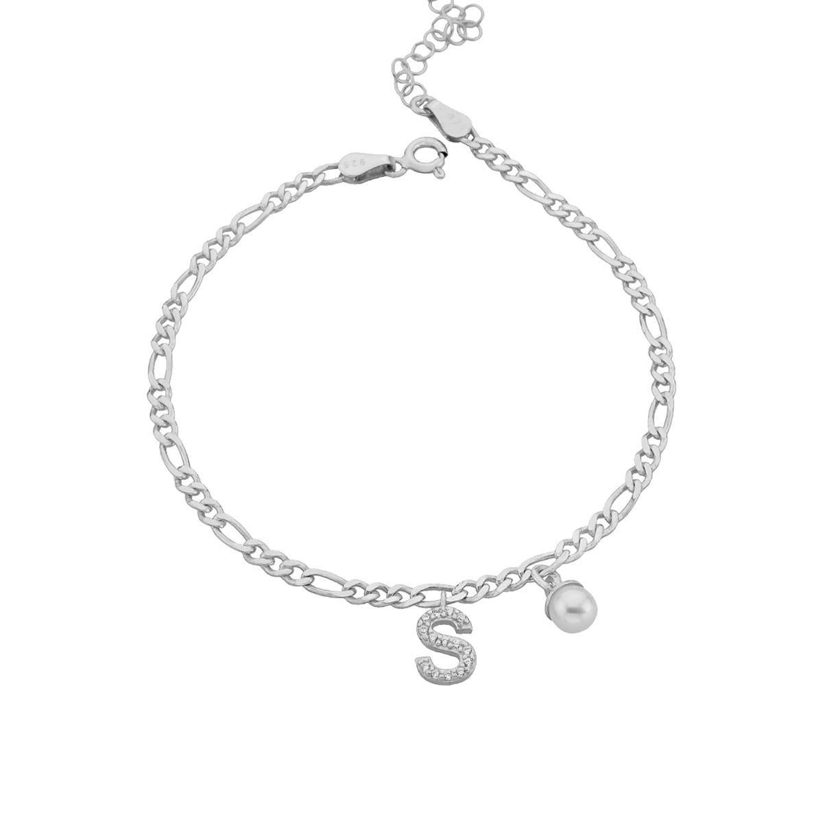 Kardelen Pearl Buchstaben Armkette - 925 SILBER Blitzangebot