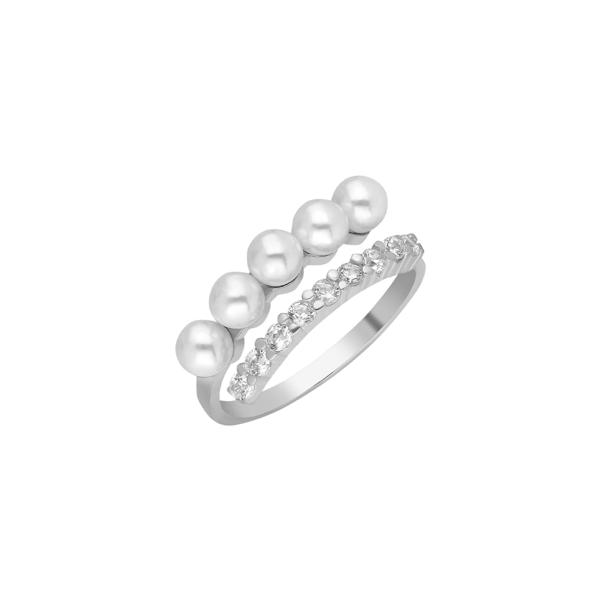Kardelen Pointed Pearl Zirconia Ring - 925 SILBER Neuheiten