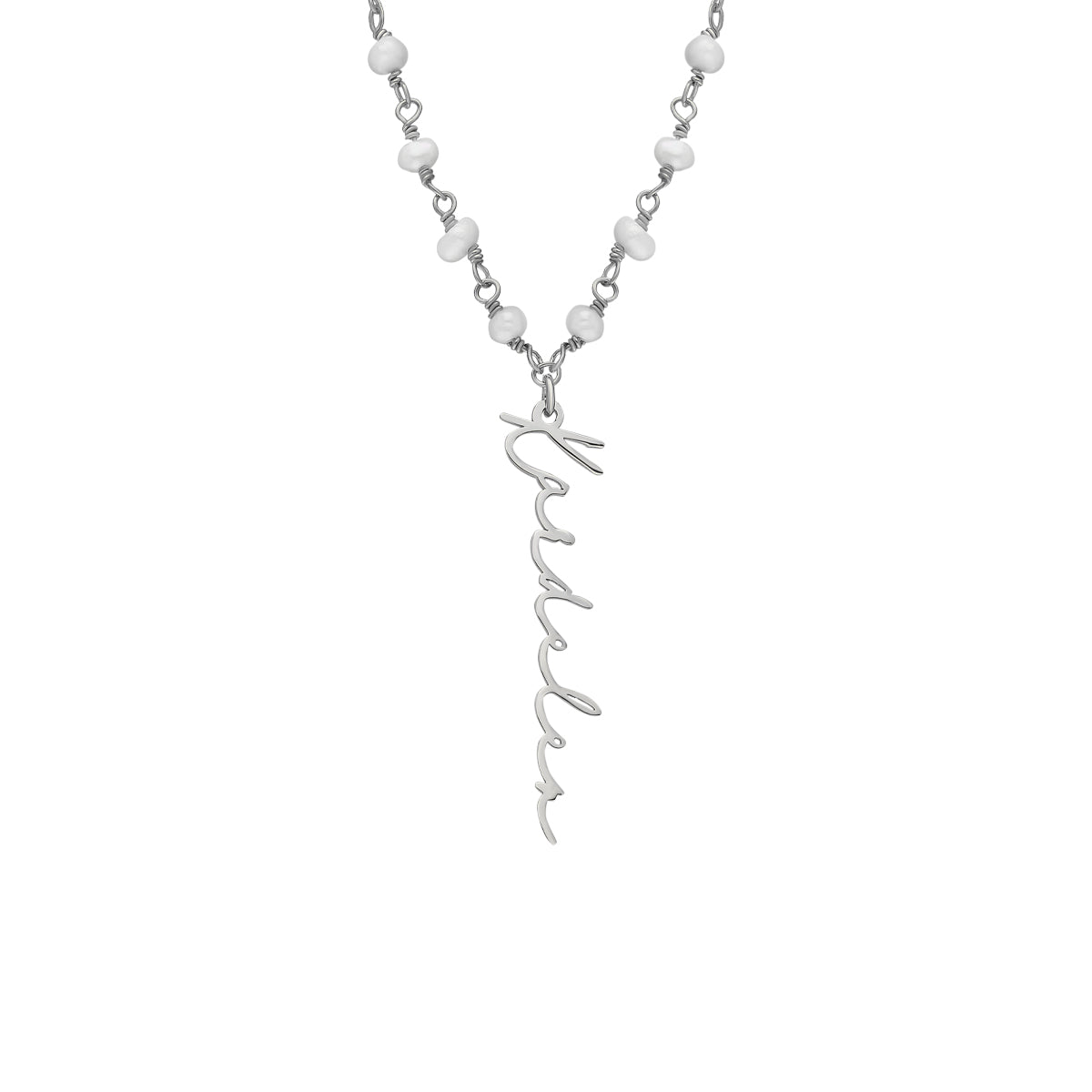 Kardelen Chain Design Pearl Halskette Basic Signature - 925 SILBER Super Sparpreis