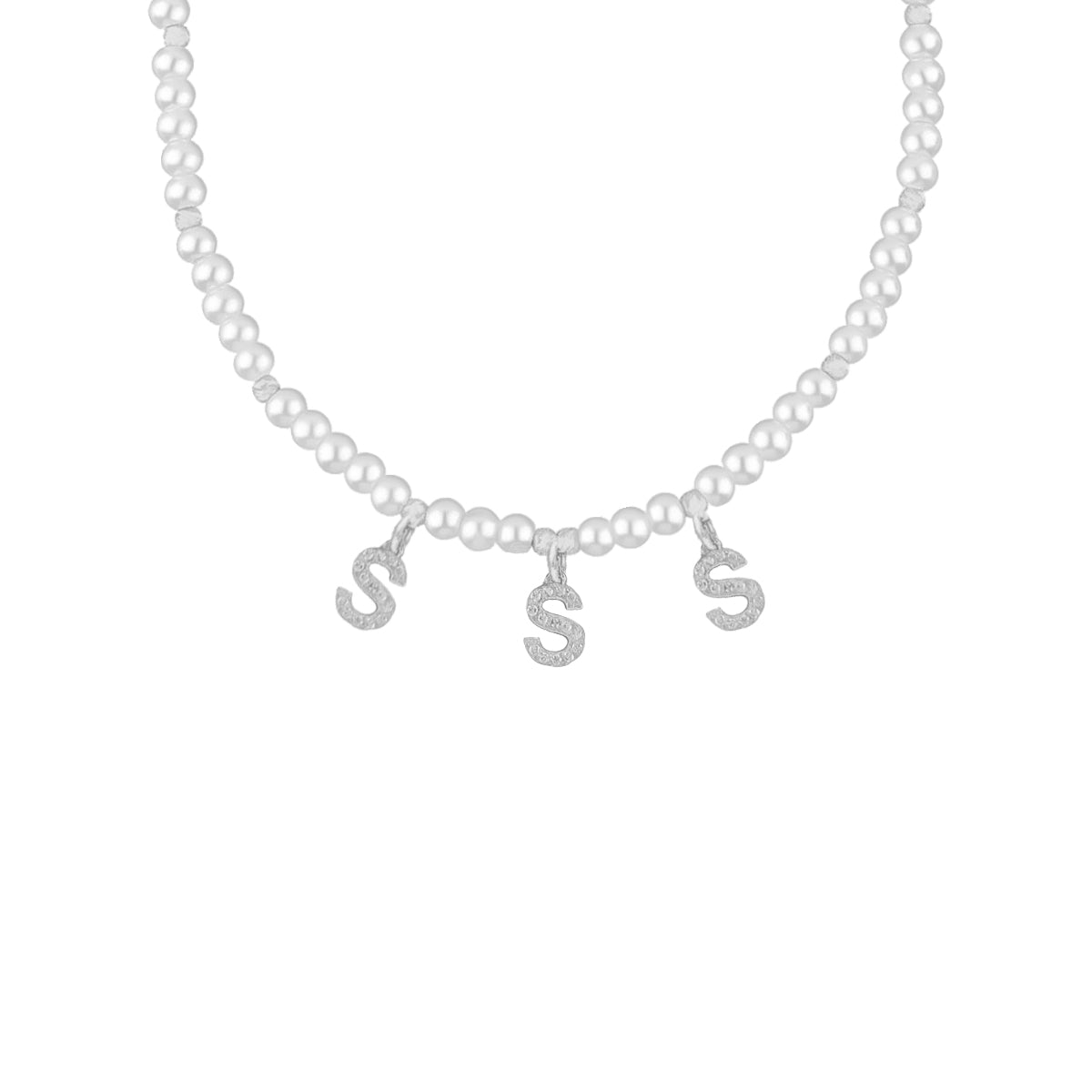 Kardelen Pearl Vibes Zirkonia Buchstaben Namenskette - 925 SILBER Wochenangebot