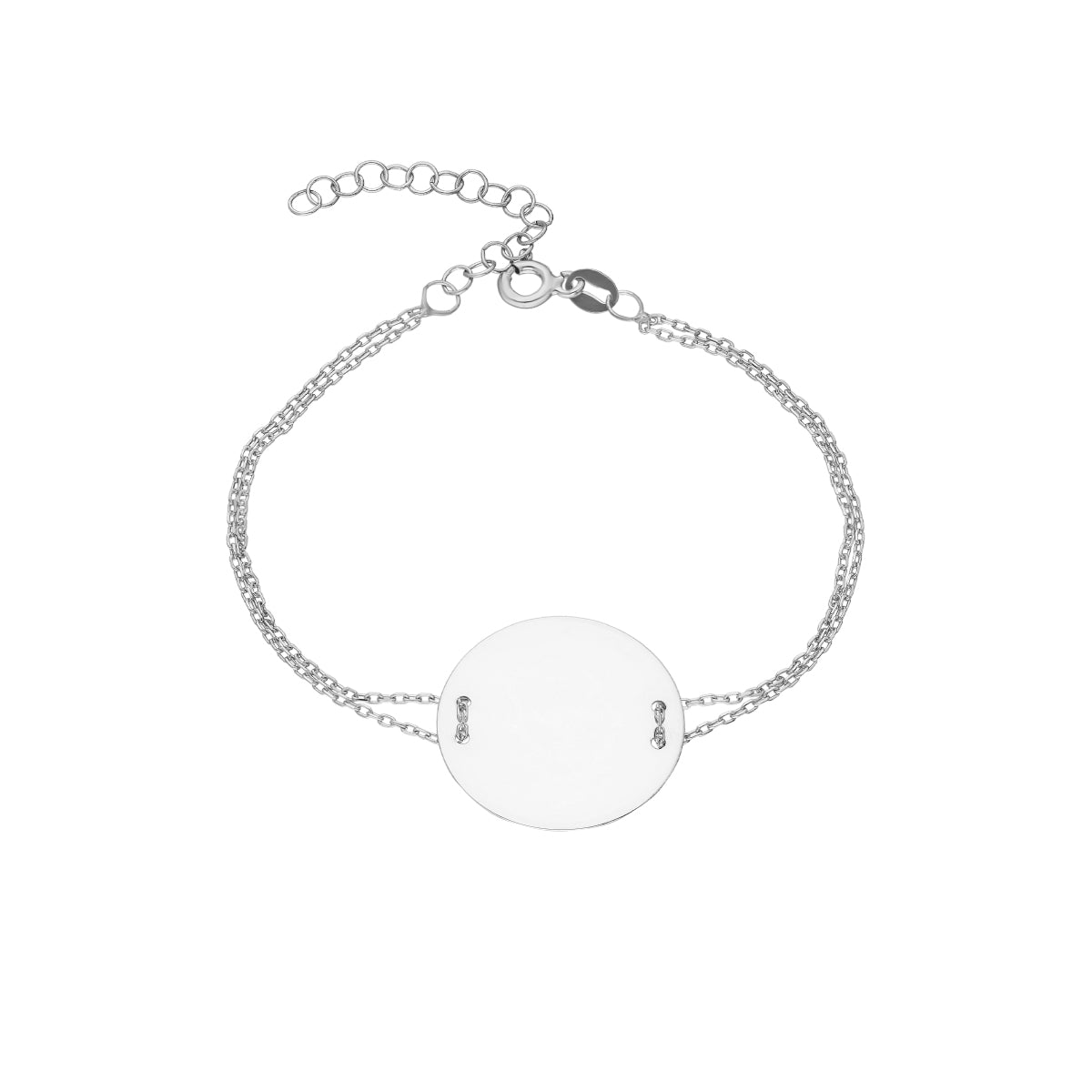 Kardelen Plättchen Gravurarmband - 925 SILBER Vierteljährliche Förderung