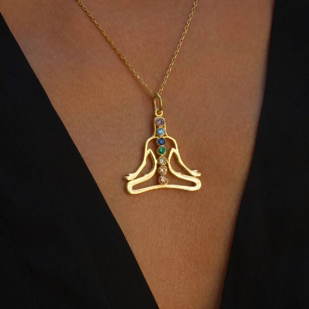 Kardelen CHAKRA NECKLACE - 925 SILBER Speichern exportieren