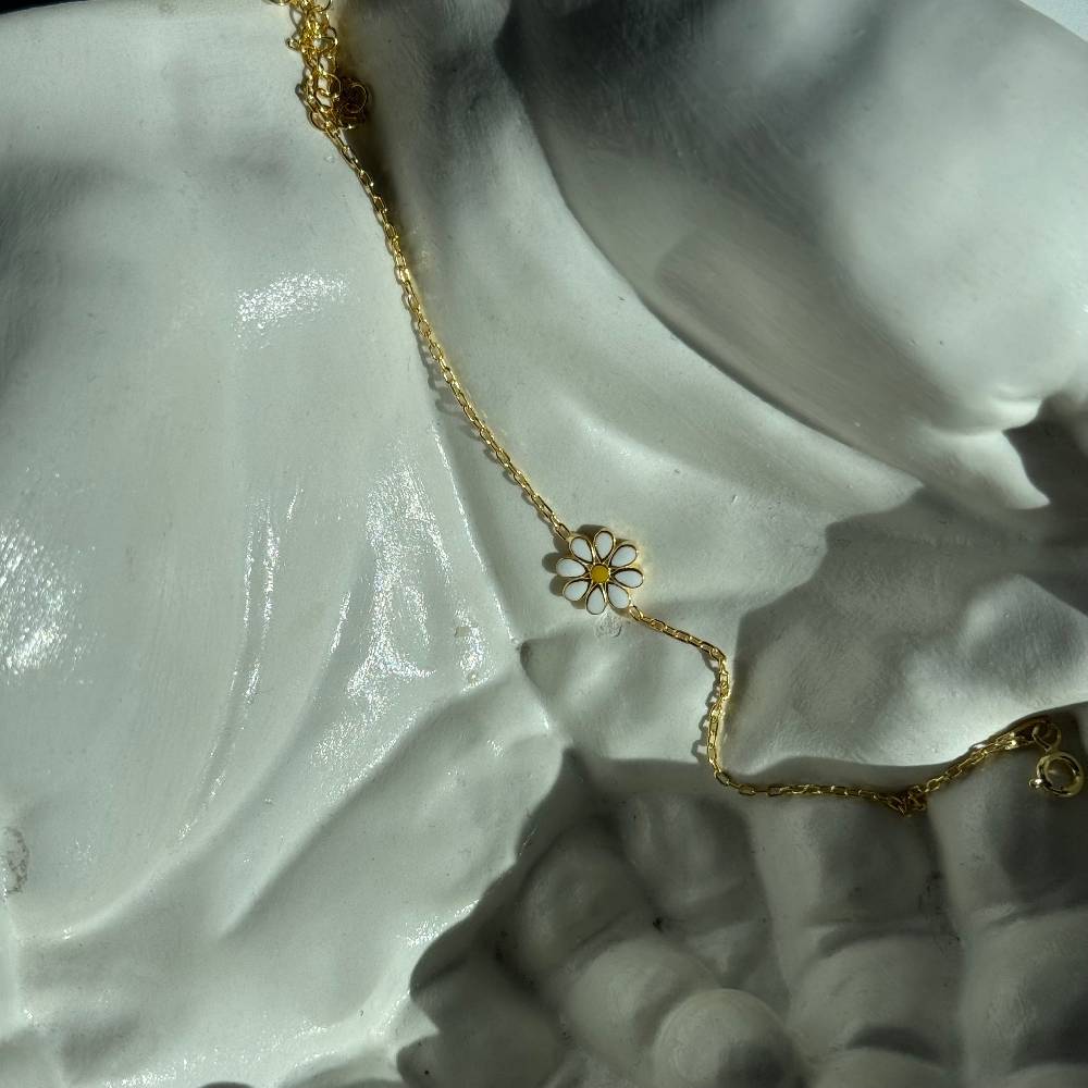Kardelen MINIMAL DAISY ARMKETTE - 925 SILBER Fabrikverkauf