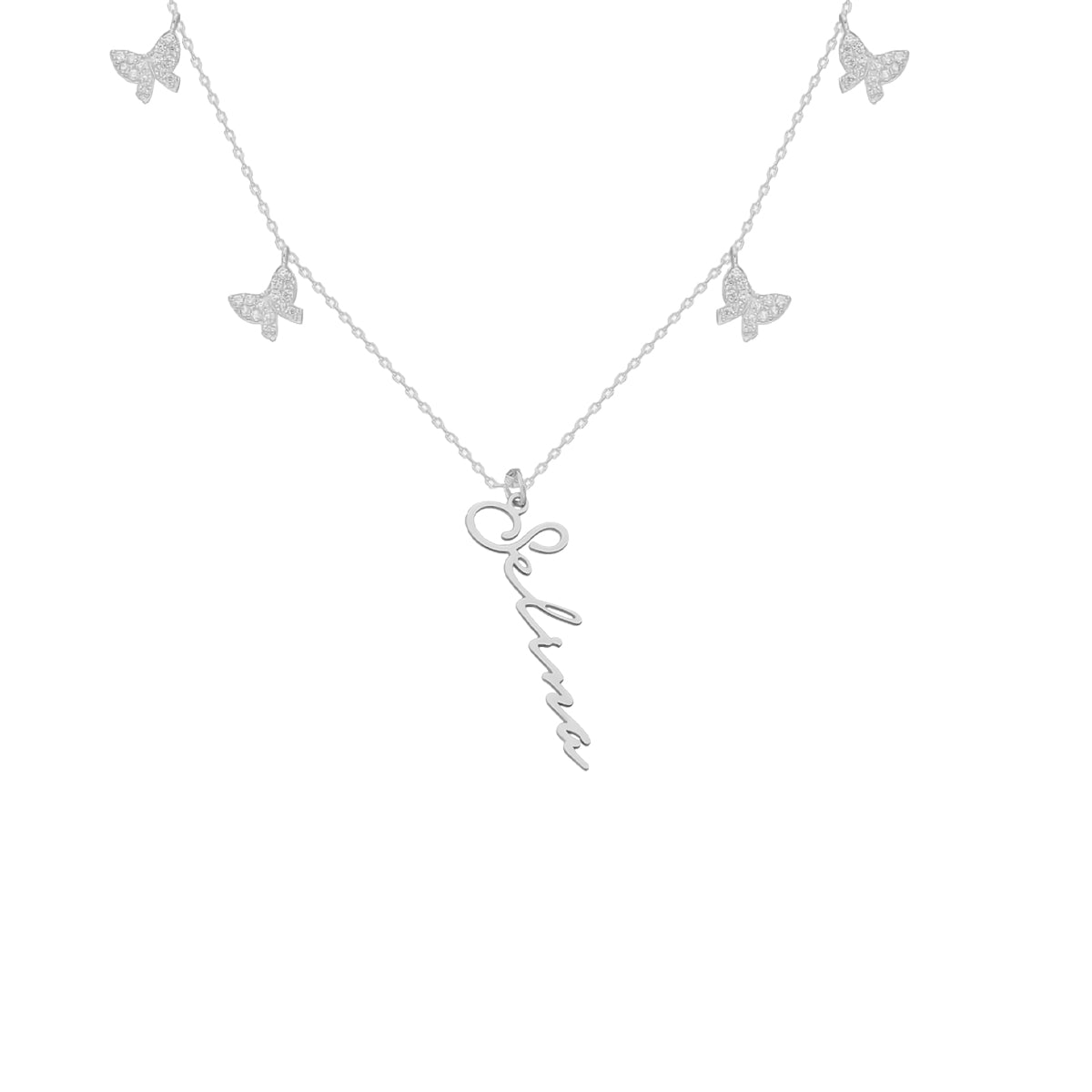Kardelen Butterfly x Signatur Kette - 925 SILBER Günstig kaufen
