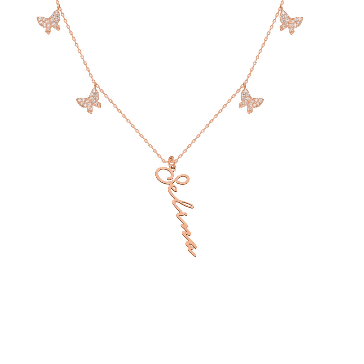 Kardelen Butterfly x Signatur Kette - 925 SILBER Günstig kaufen