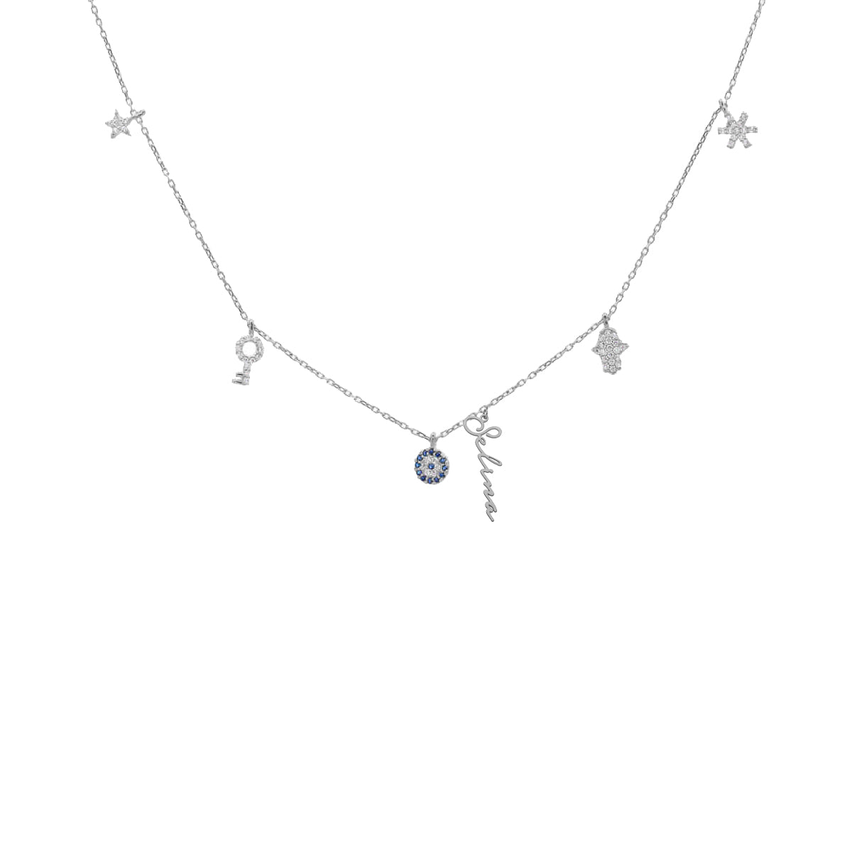Kardelen Charm Signatur Halskette - 925 SILBER Vatertagsangebot