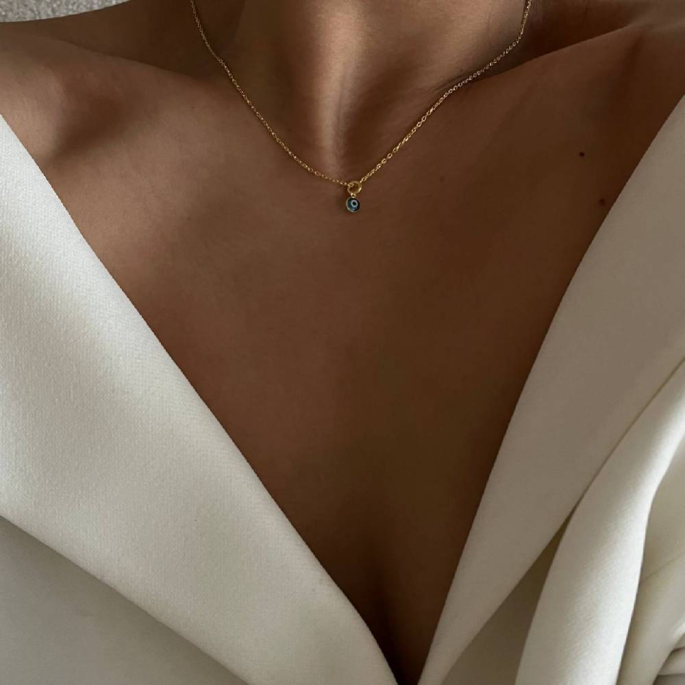 Kardelen Minimal Nazar Halskette - 925 SILBER Top Angebot