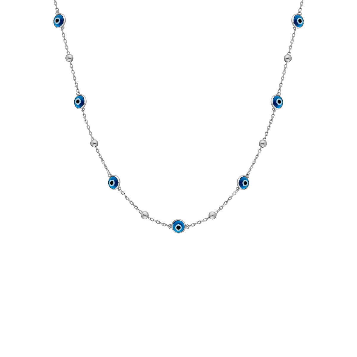 Kardelen Minimal Multi Nazar Halskette - 925 SILBER Online Outlet