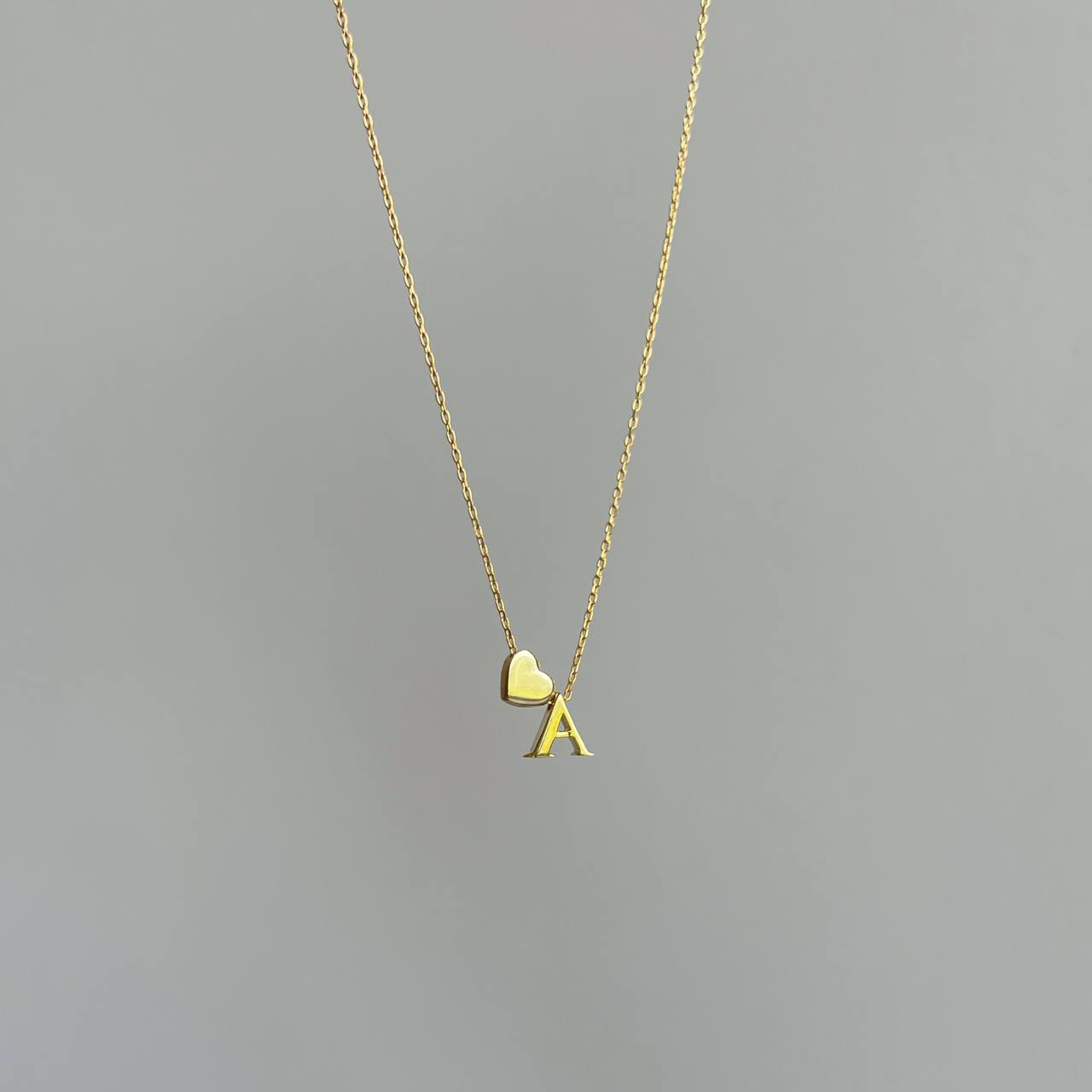 Kardelen Heart & letter Necklace - 925 SILBER Begrenzte Freigabe
