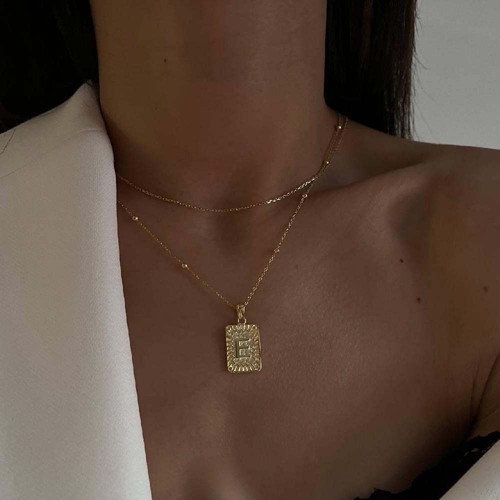 Kardelen Vintage Letter Necklace - 925 SILBER Letzte 3 Tage