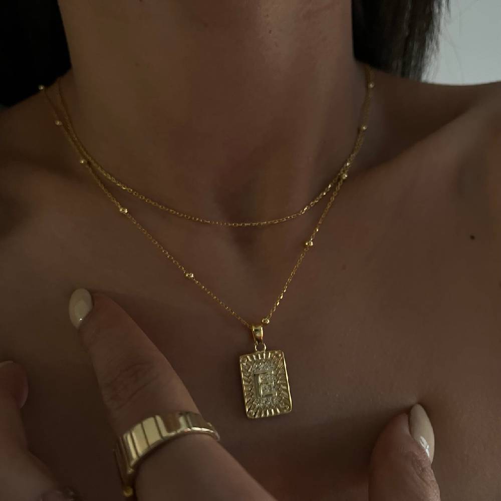Kardelen Vintage Letter Necklace - 925 SILBER Letzte 3 Tage