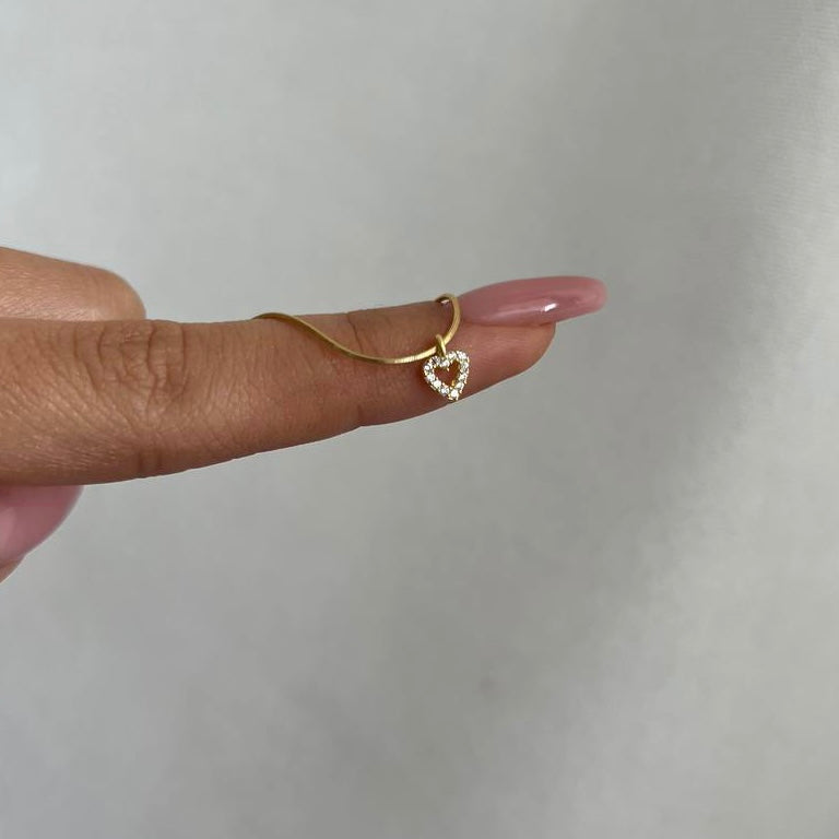 Kardelen MINI ZIRKONIA HERZ HALSKETTE - 925 SILBER Bis zu 50% Rabatt