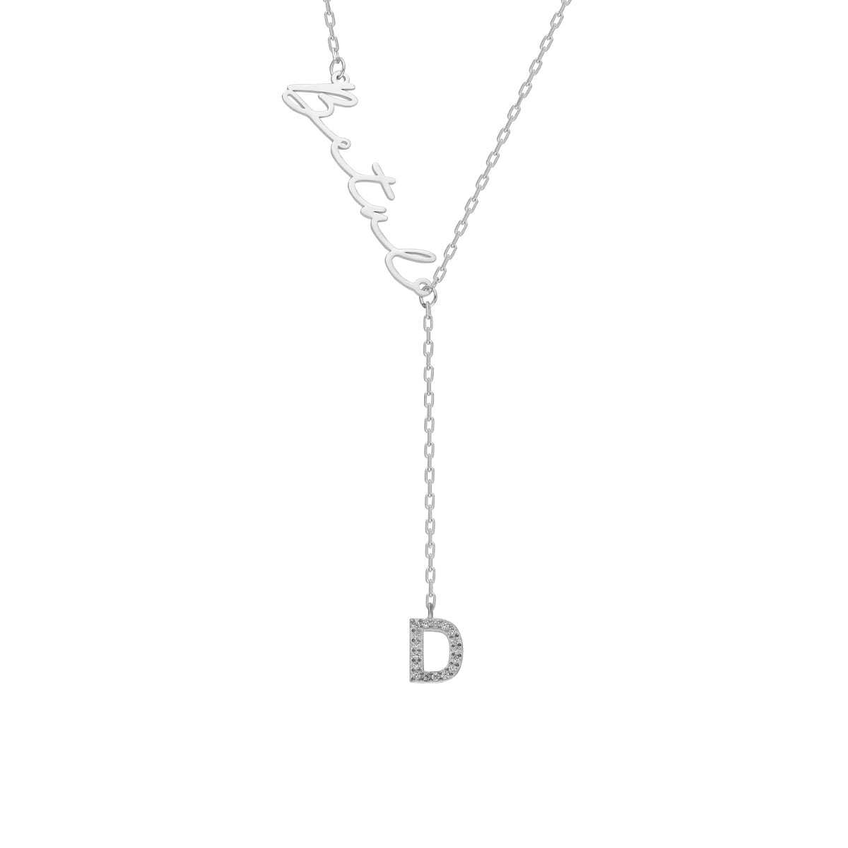 Kardelen Namenskette Y mit Zirkonia Buchstabe - 925 SILBER Nur noch ein Tag übrig