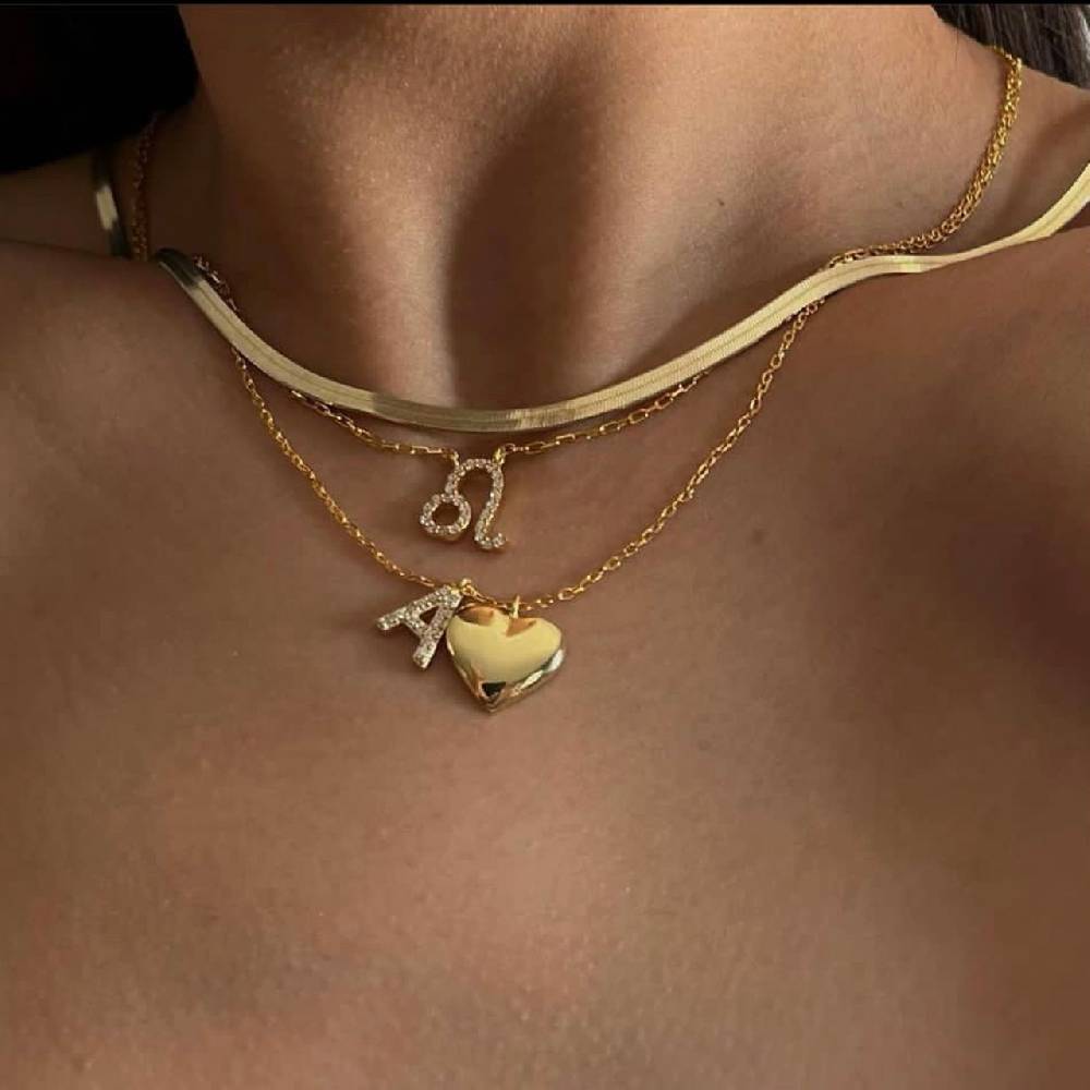 Kardelen Herz Kette mit Wunschbuchstabe - 925 SILBER Clearance-Verkauf