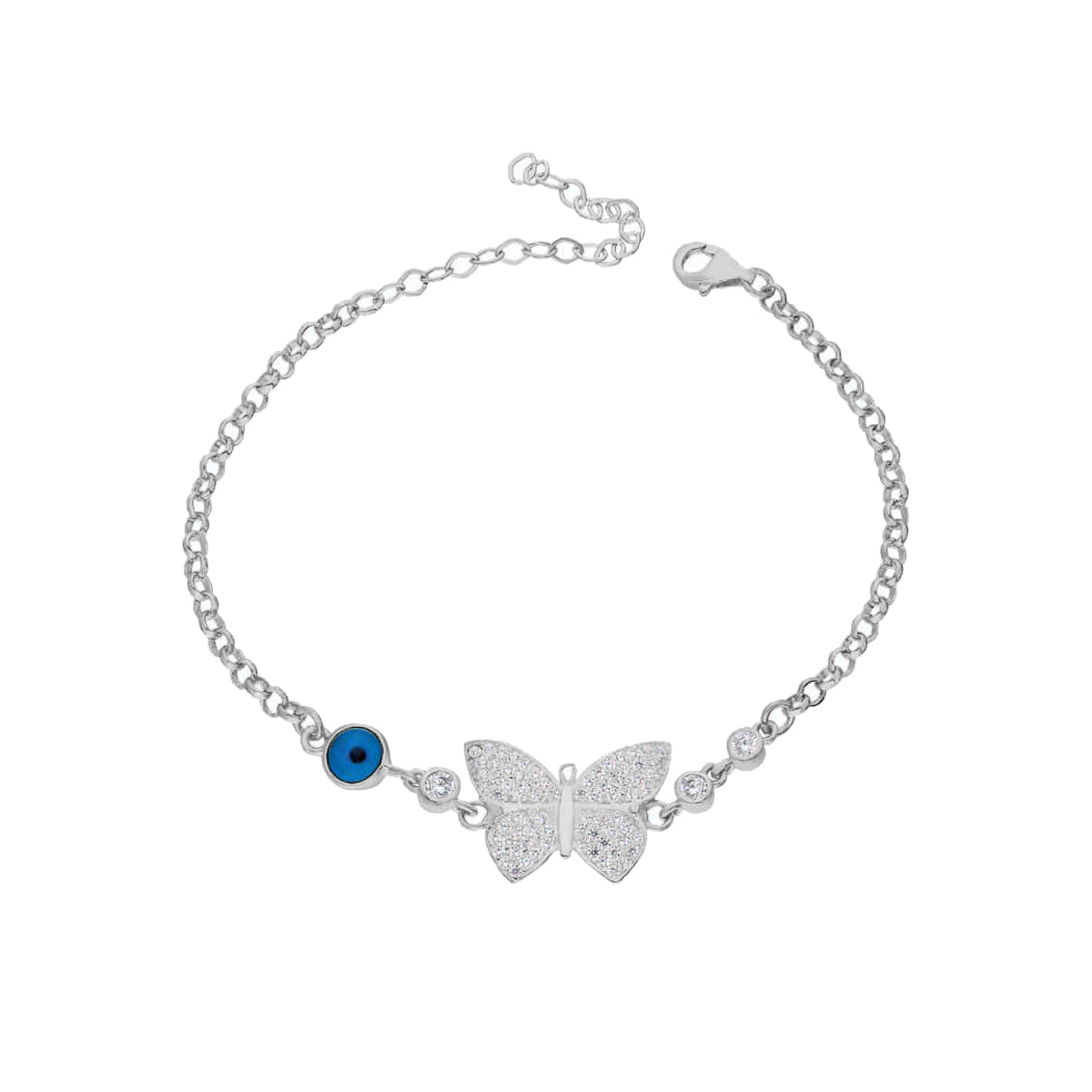 Kardelen Butterfly Nazar Armkette - 925 SILBER Black Friday Preise