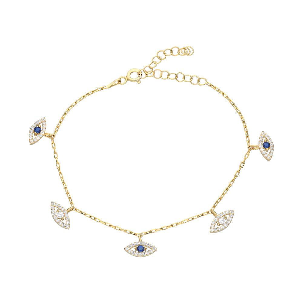 Kardelen Nazar Charm Armkette - 925 SILBER Verkauf