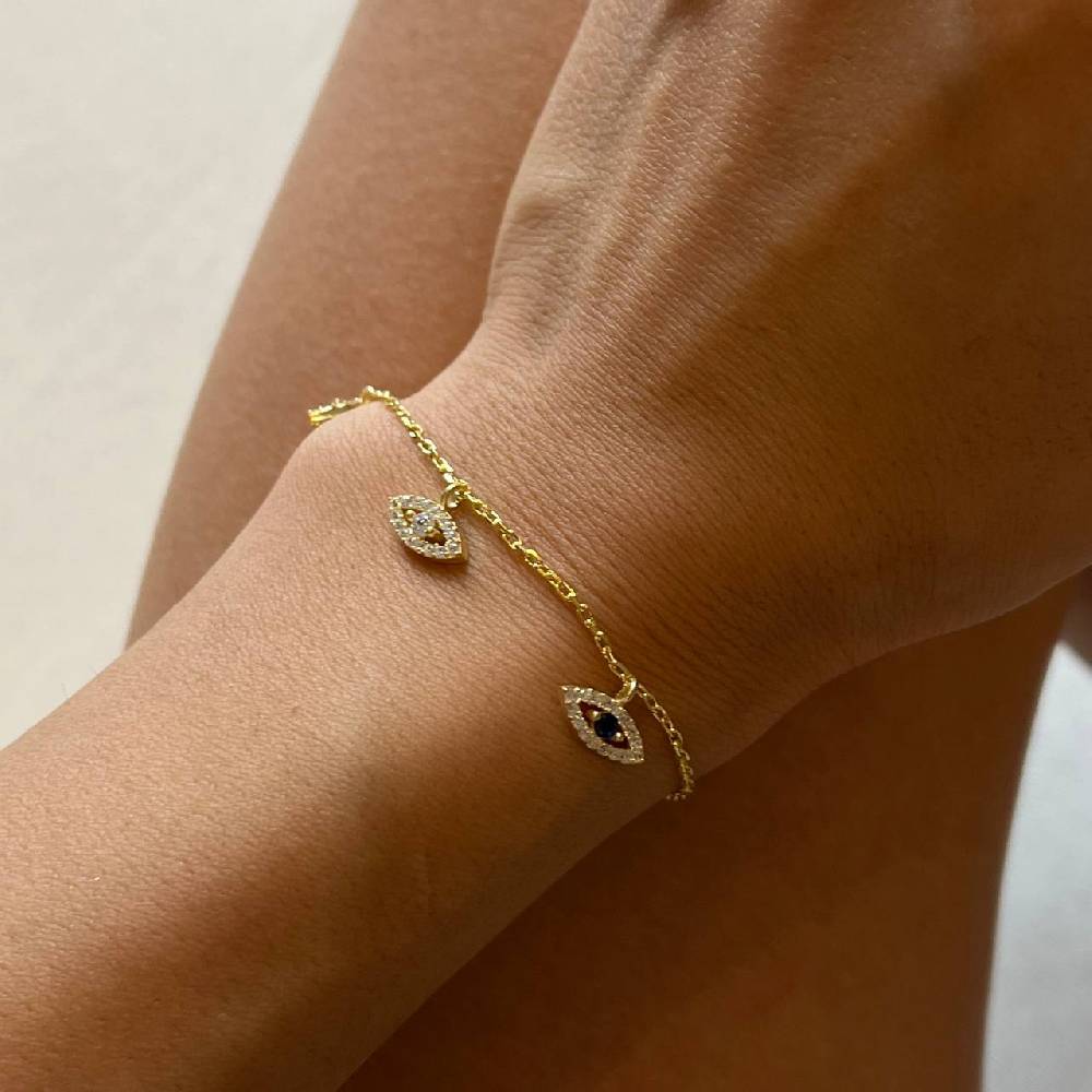Kardelen Nazar Charm Armkette - 925 SILBER Verkauf