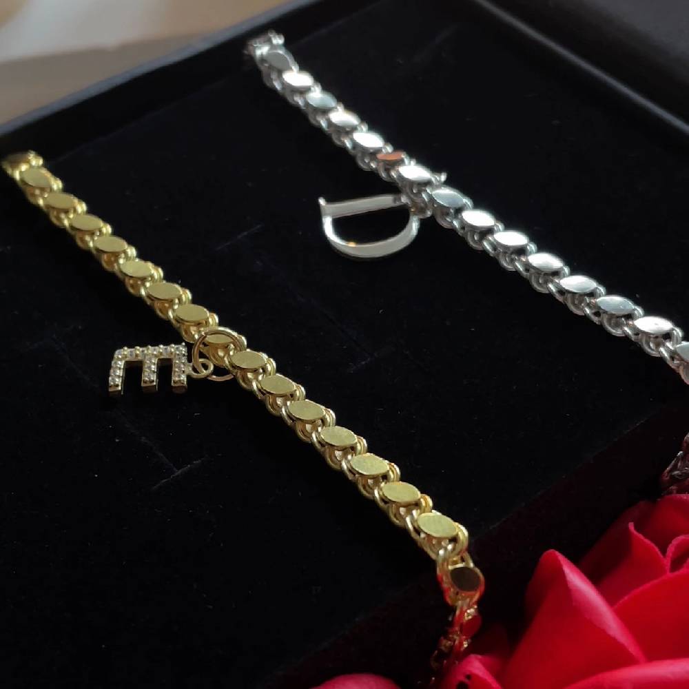 Kardelen COUPLE GERSTEN LETTER BRACELET - 925 SILBER Hotsell