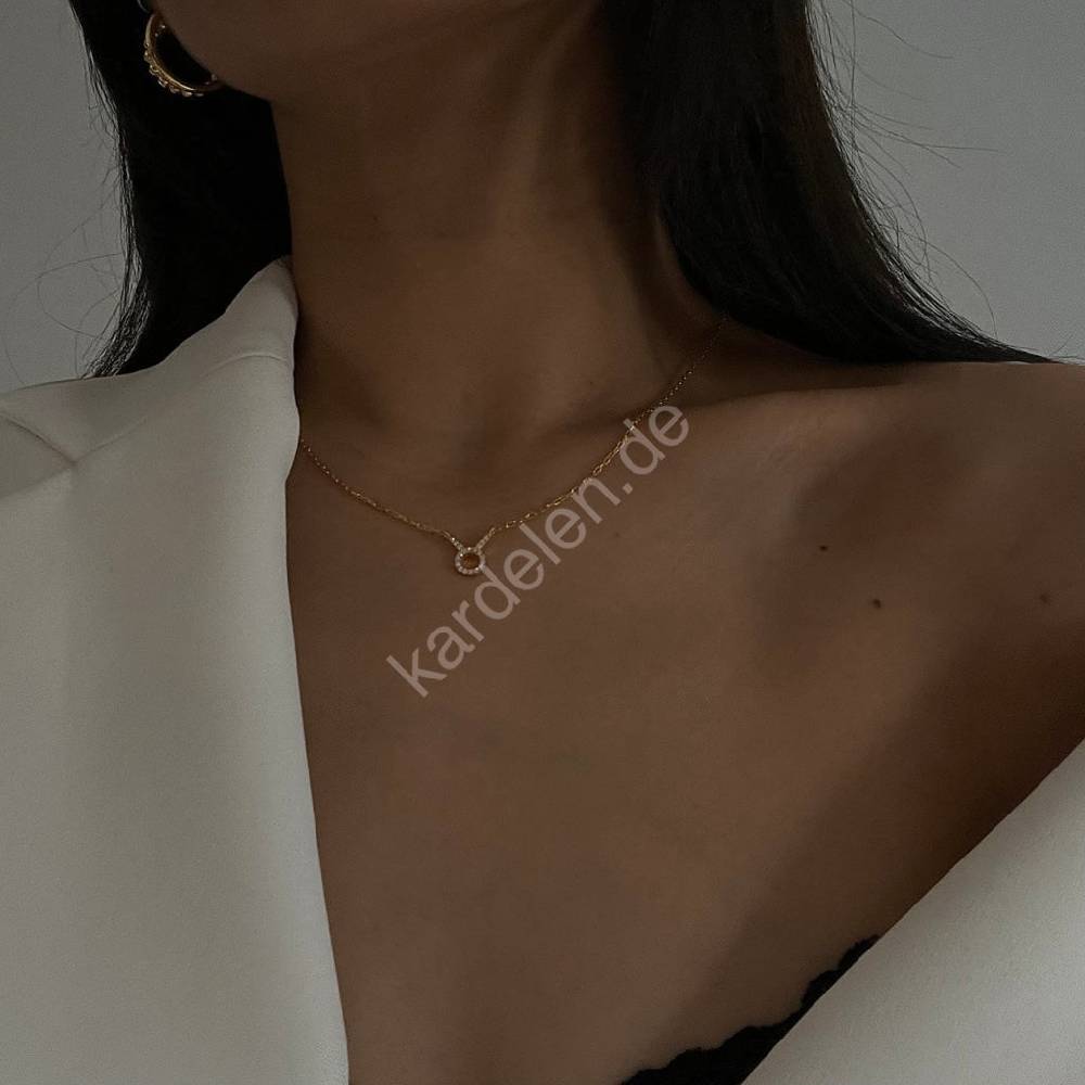 Kardelen STERNZEICHEN ZIRKONIA HALSKETTE - 925 SILBER Online Outlet