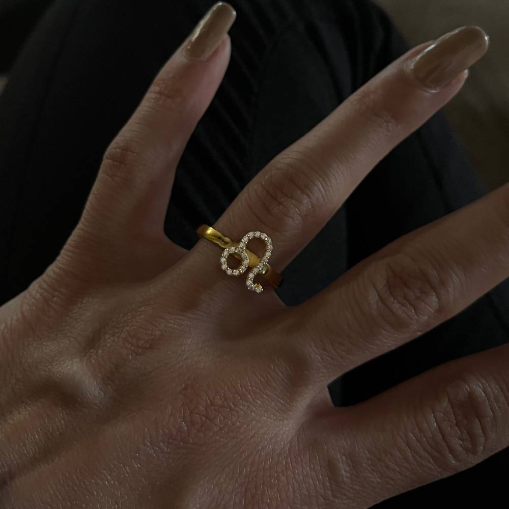Kardelen Sternzeichen Ring - 925 SILBER Große Rabatte