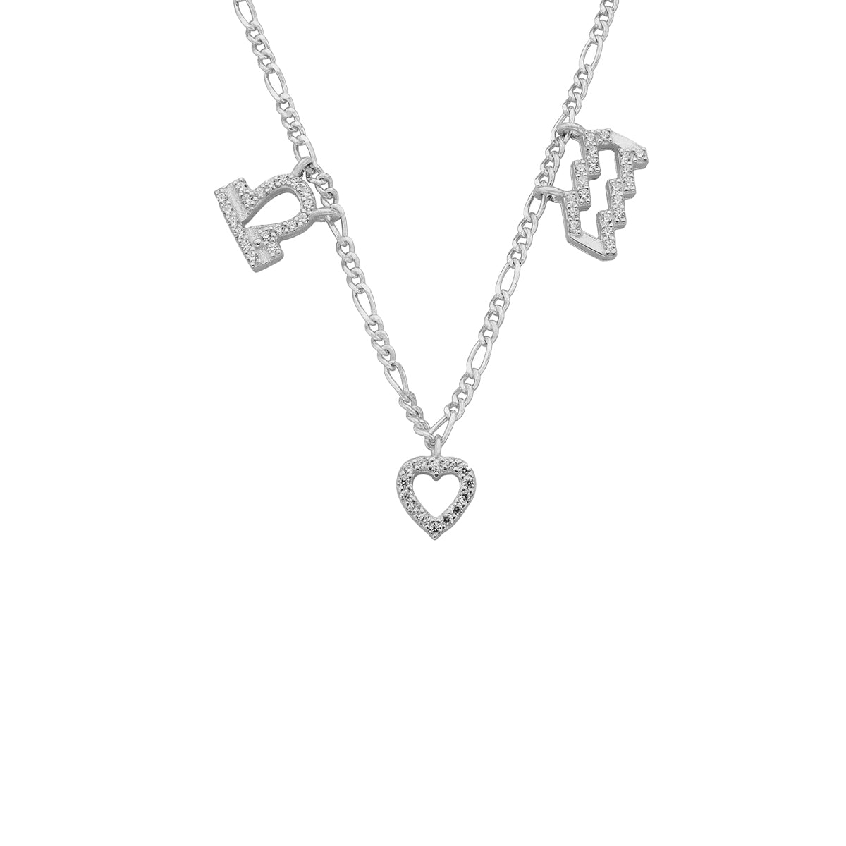 Kardelen Sternzeichen Partner Kette mit Herz 2 - 925 SILBER Bestseller