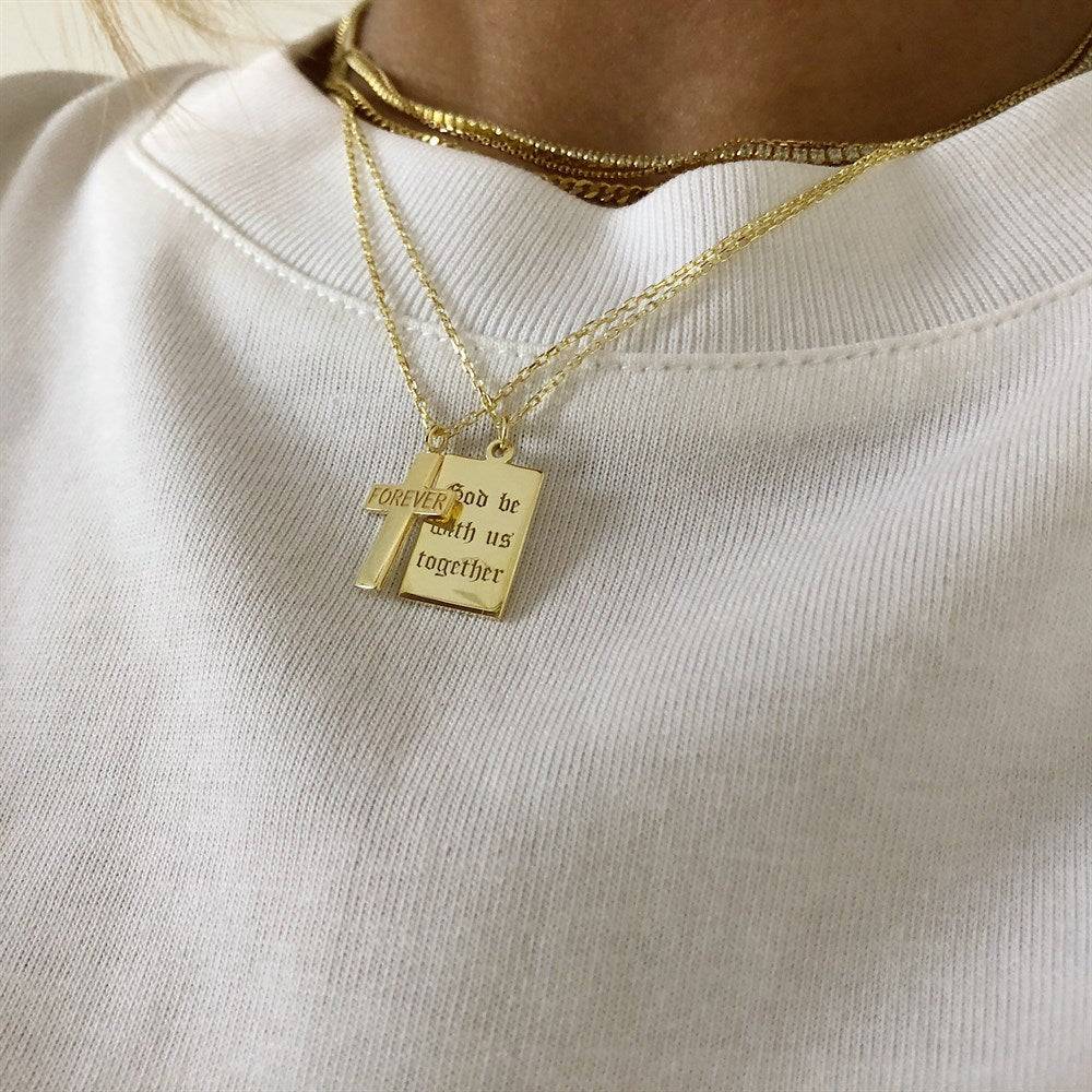 Kardelen Kreuzkette mit Name - 925 SILBER Bis zu 50% Rabatt