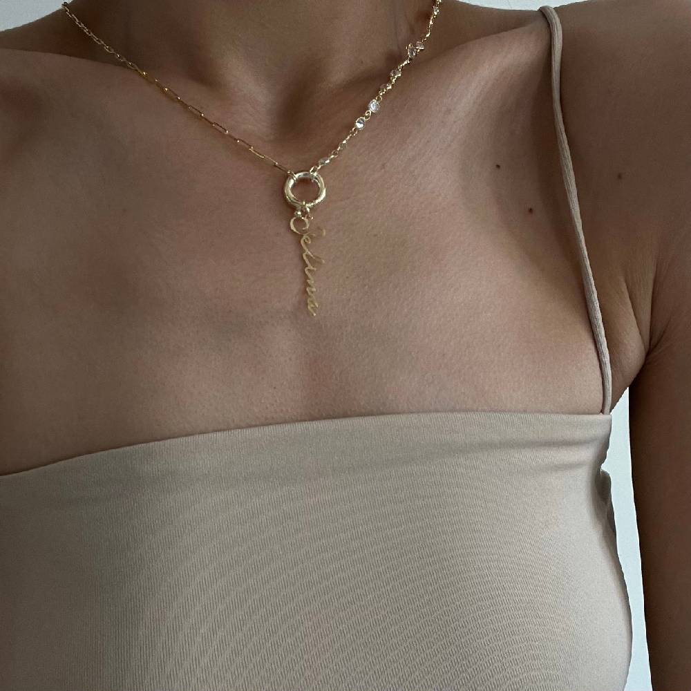 Kardelen Chain Design Diamond Halskette Basic Signatur - 925 SILBER zollfrei