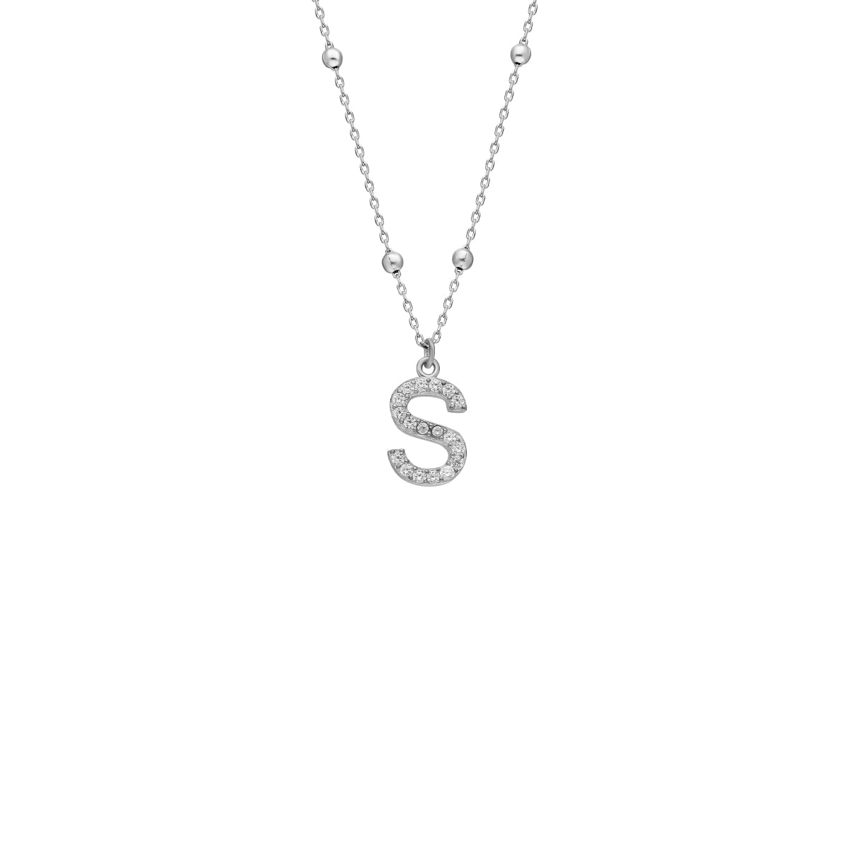 Kardelen Zirkonia Vintage Letter Necklace - 925 SILBER 2025