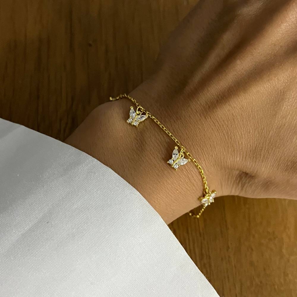 Kardelen Mini Butterfly Armband - 925 SILBER Schlussverkauf