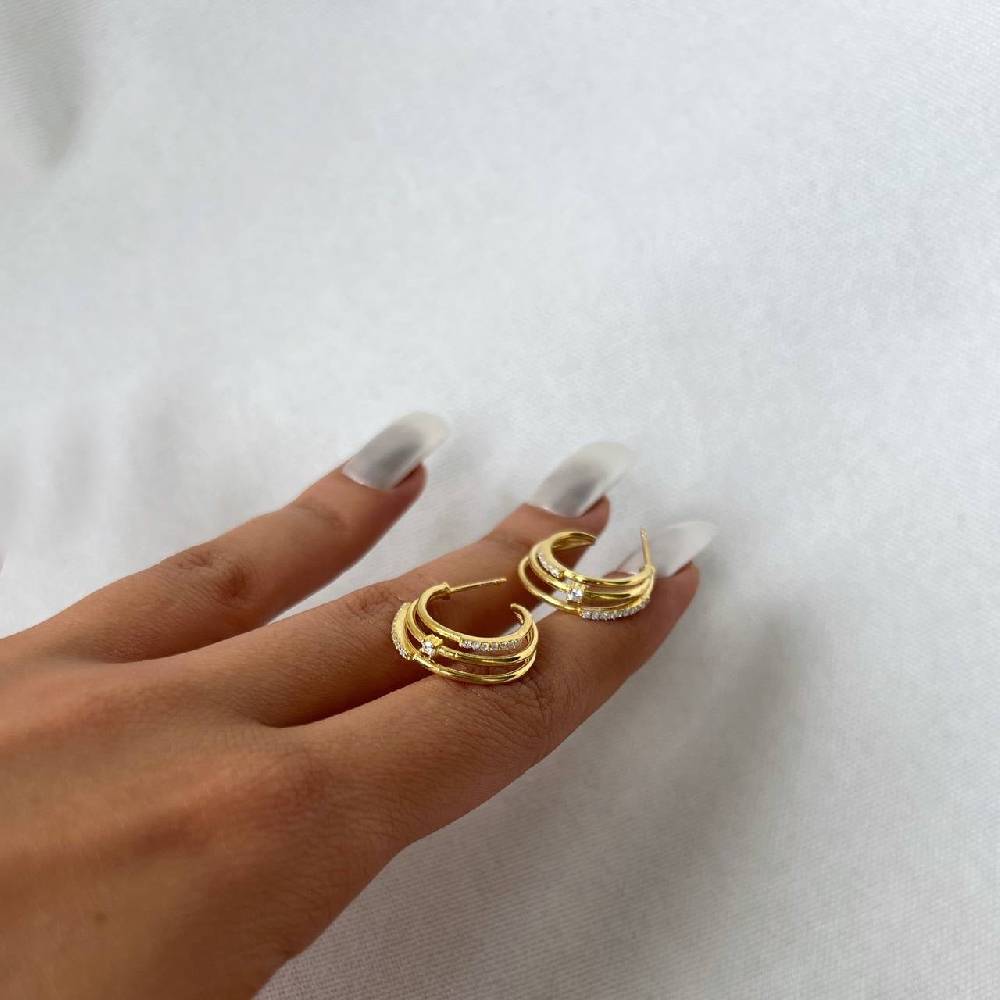 Kardelen Trois Rayons Ohrring - 925 SILBER Fabrikpreis