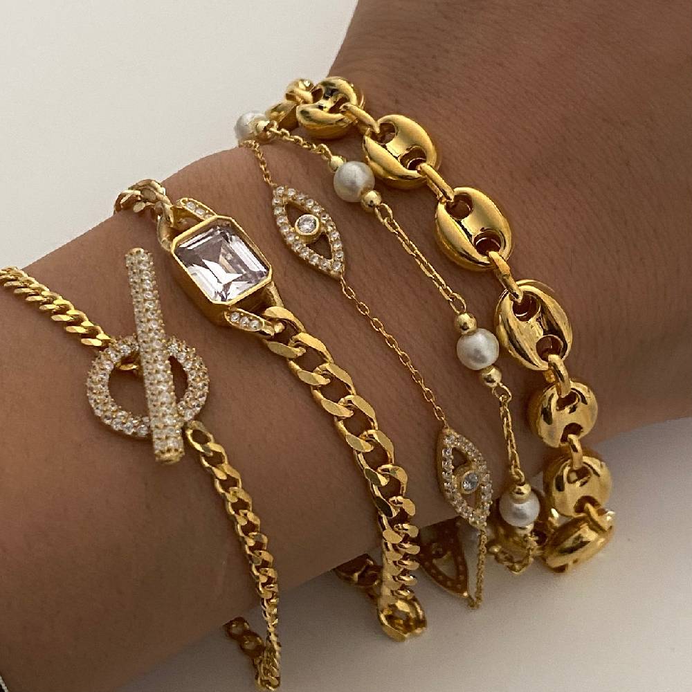 Kardelen Angela Zirkonia Armkette - 925 SILBER Online Shopping