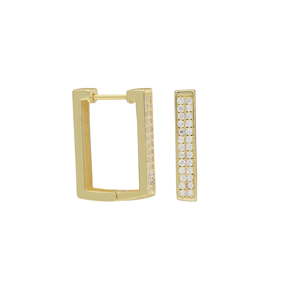 Kardelen Viereckig Zirkonia Ohhringe - 925 SILBER Black Friday