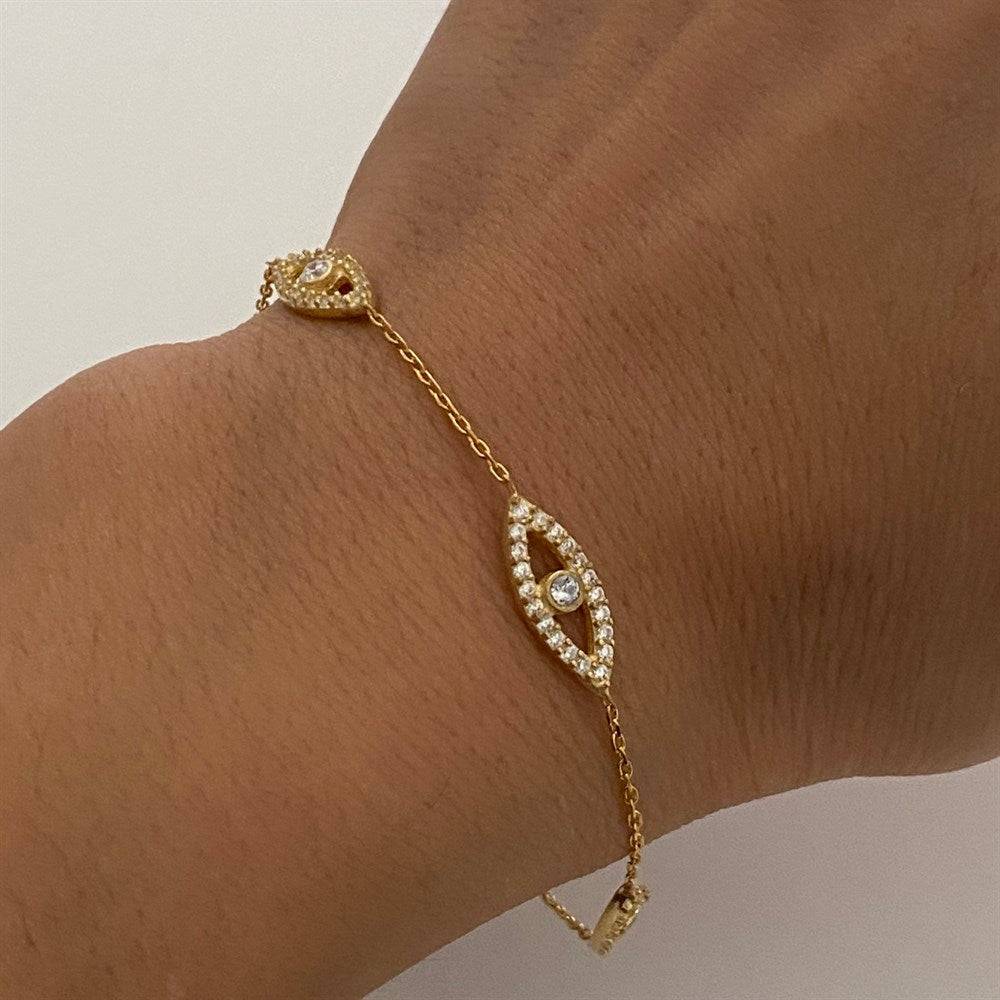 Kardelen Eyez Armkette - 925 SILBER Vatertagsangebot