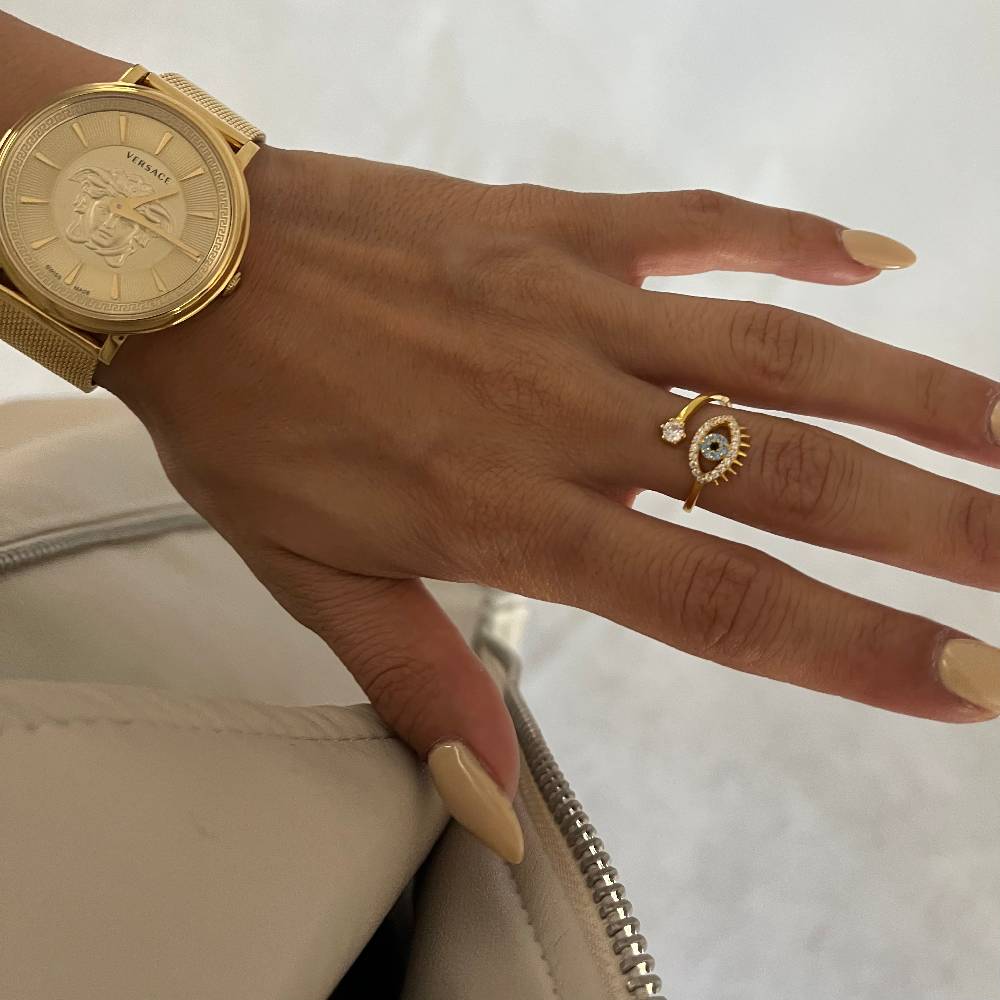 Kardelen Nazar Eye Stone Ring - 925 SILBER Letzte 3 Tage