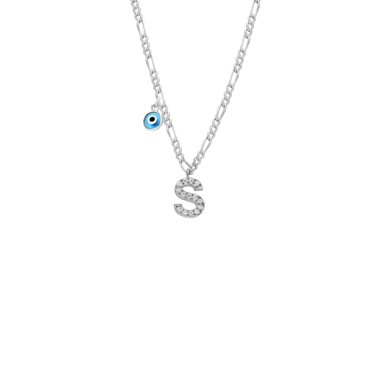 Kardelen Buchstabenkette mit Nazar Stein - 925 SILBER Bis zu 60% Rabatt