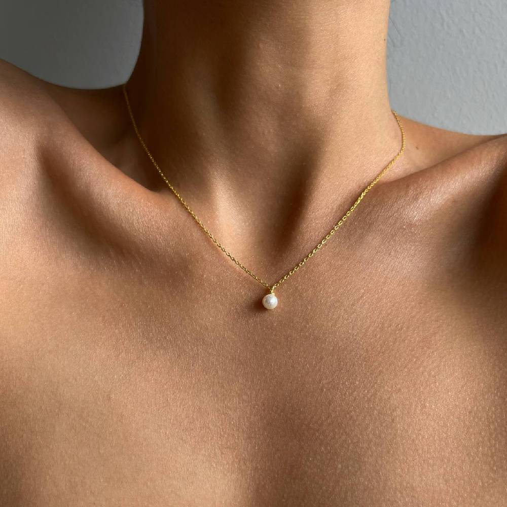 Kardelen Mini Pearl Halskette - 925 SILBER im Angebot