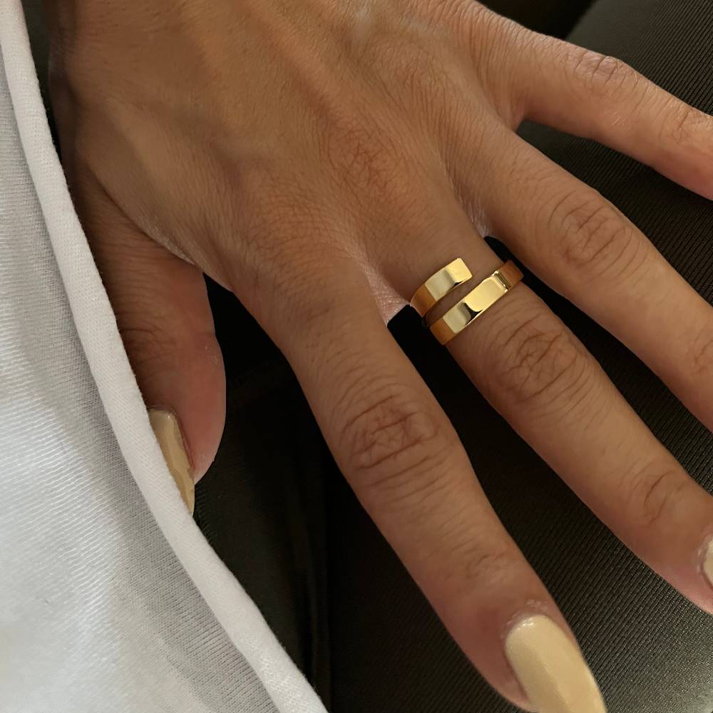 Kardelen 2er Namens Ring - 925 SILBER Meist gekauft