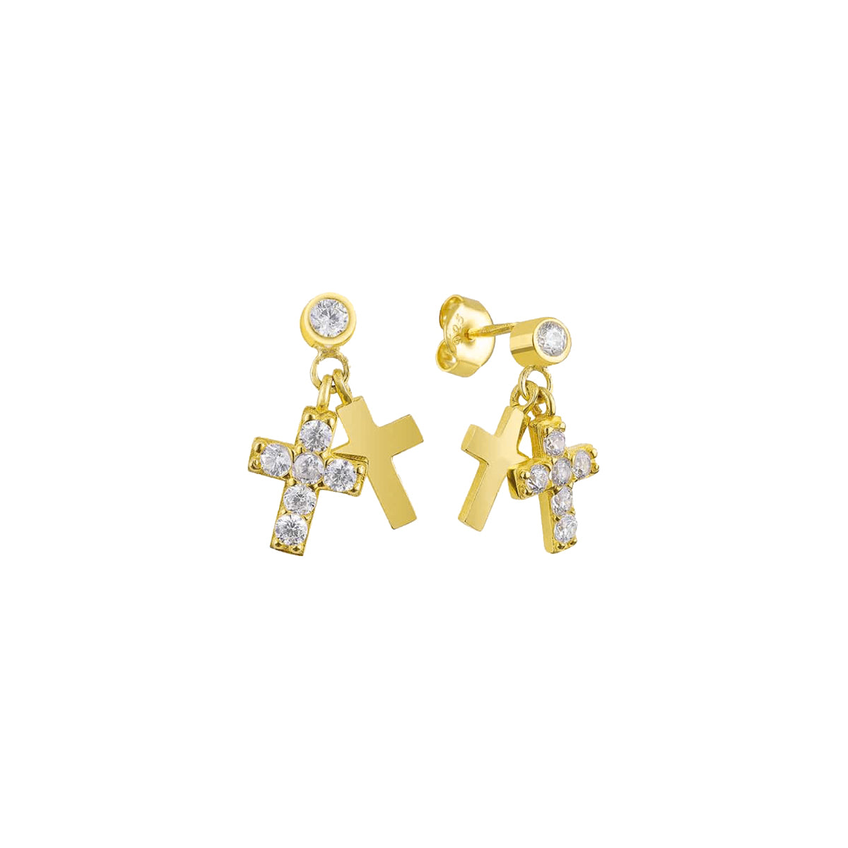 Kardelen Kreuz Zirkonia Model II Ohrring - 925 SILBER Begrenztes Angebot
