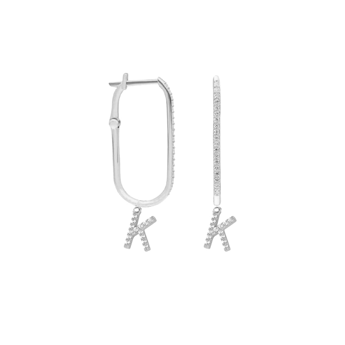 Kardelen Collage zirkonia Buchstaben Ohrring - 925 SILBER Online Shopping