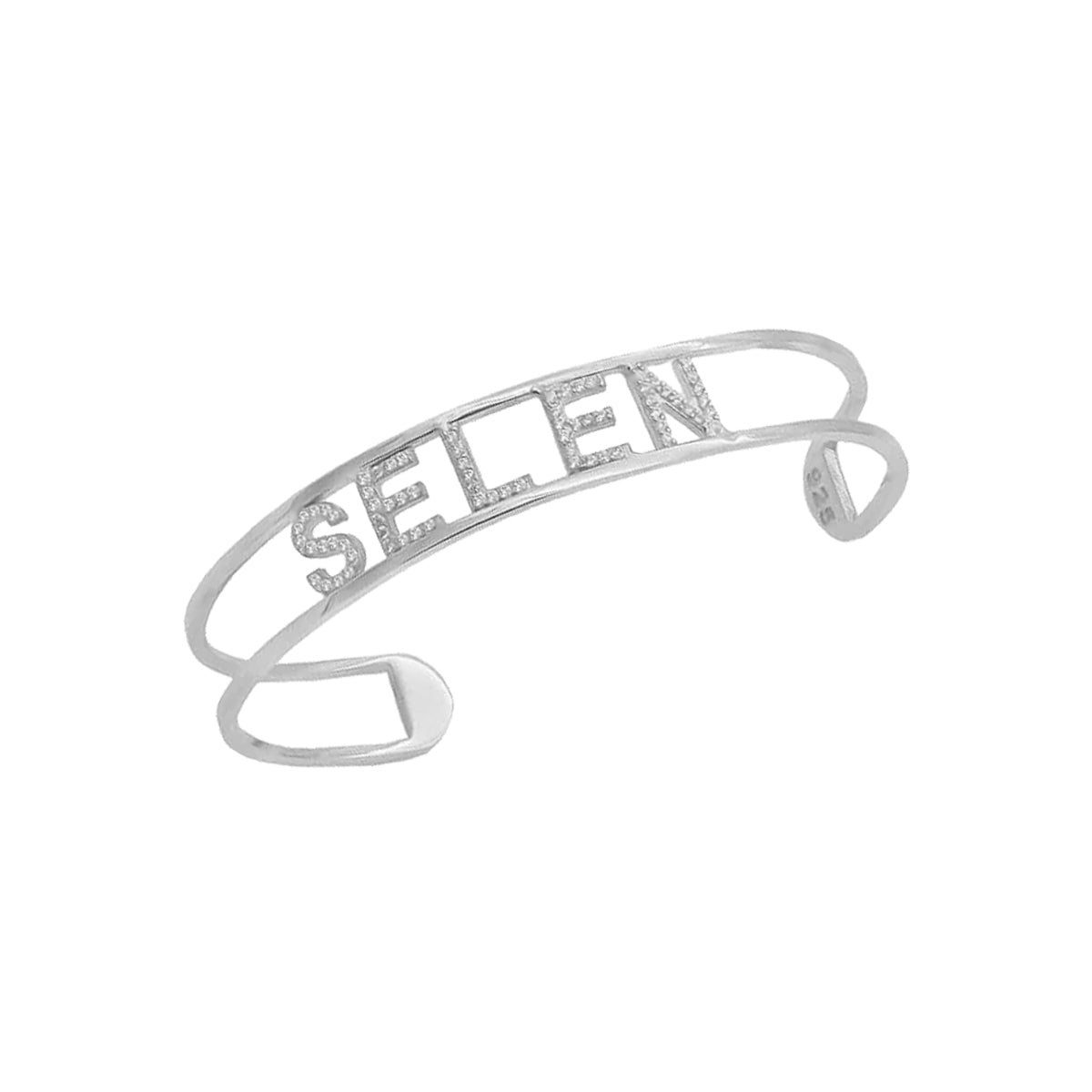 Kardelen Gliederung Design Bangle Zirkonia - 925 SILBER Saisonschlussverkauf