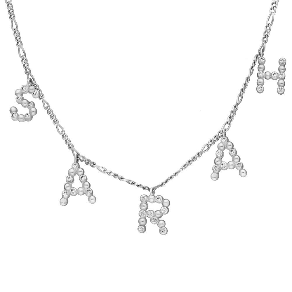 Kardelen Chocker Ball Zirkonia Namenskette - 925 SILBER Black Friday