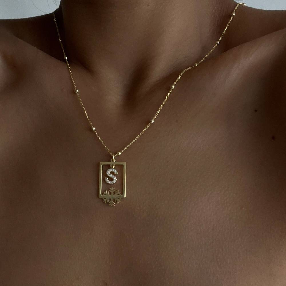 Kardelen Buchstabenkette mit Ball Chain - 925 SILBER Muttertagsangebot