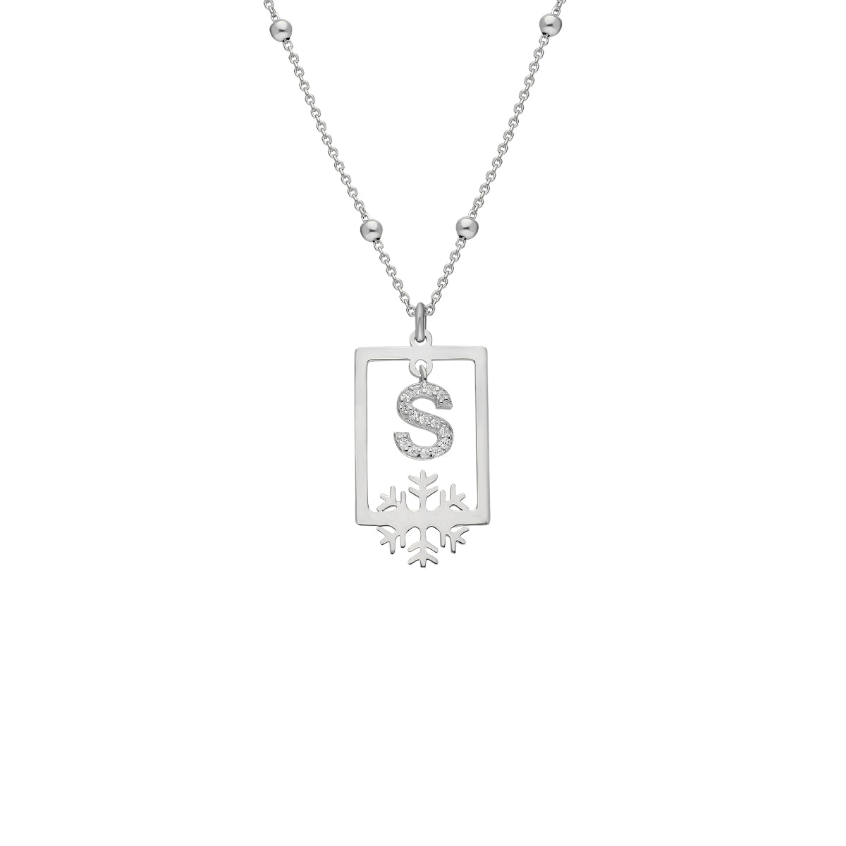 Kardelen Buchstabenkette mit Ball Chain - 925 SILBER Muttertagsangebot