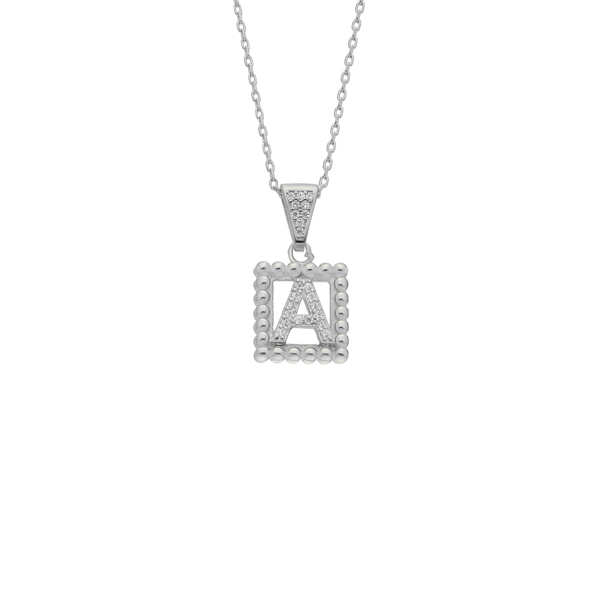 Kardelen Buchstaben Kette mit Zirkonia - 925 SILBER Jubiläumsangebot