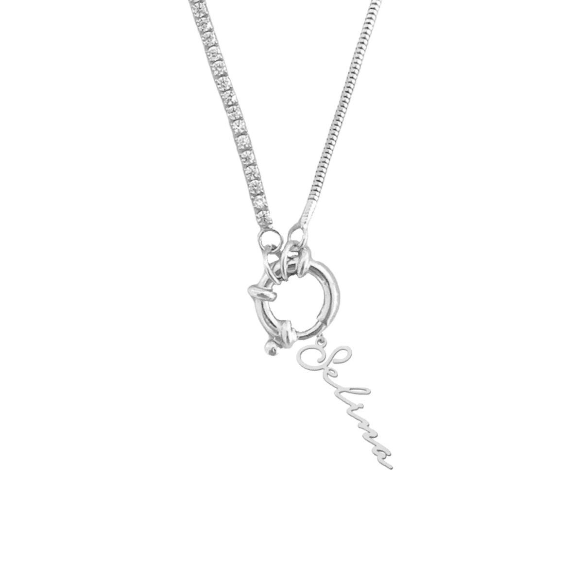 Kardelen Chain Design Italia Iced Signatur Namenskette - 925 SILBER Heißer Verkauf