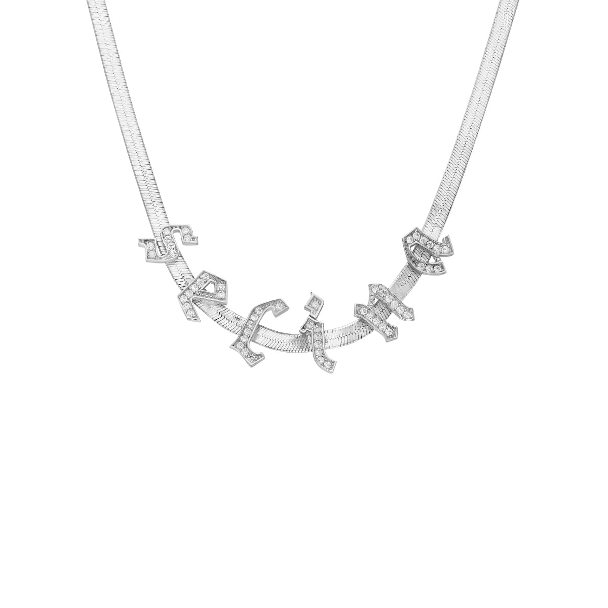 Kardelen Gothic Zirkonia Buchstaben Snakekette - 925 SILBER Exklusive Angebote